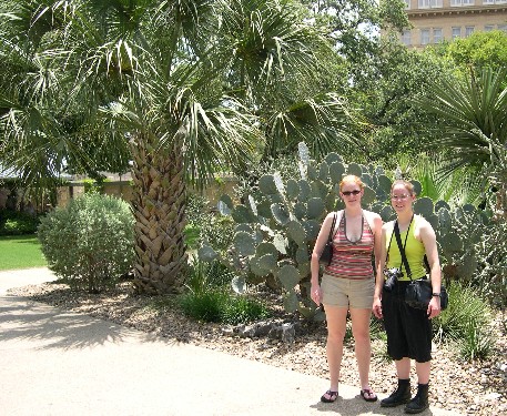 My roommates Michelle and Bonnie at the Alamo, San Antonio