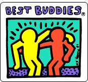 Best Buddies logo - two figures hugging