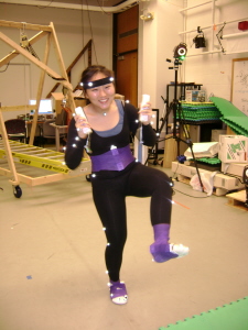 Khristine setting up a new motion-capture trend