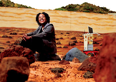 Dr. Howard on her vacation to Mars
